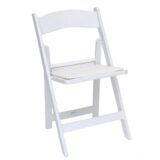 Chair, White Wedding Resin