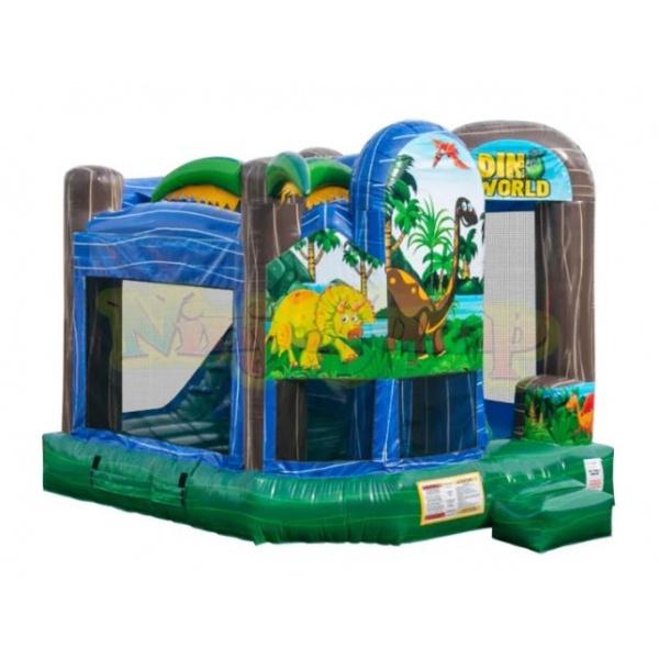 Dino World Slide/Bouncer/Obstacle Course Combo Inflatable