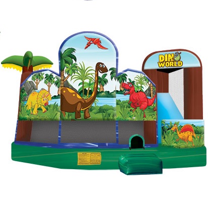 Dino World Slide/Bouncer/Obstacle Course Combo Inflatable